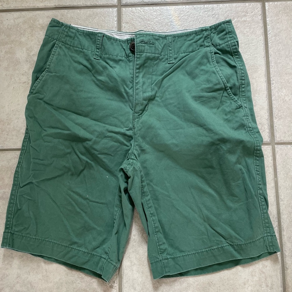American Eagle Outfitters Forest Green Flat Front Shorts size 30 like new